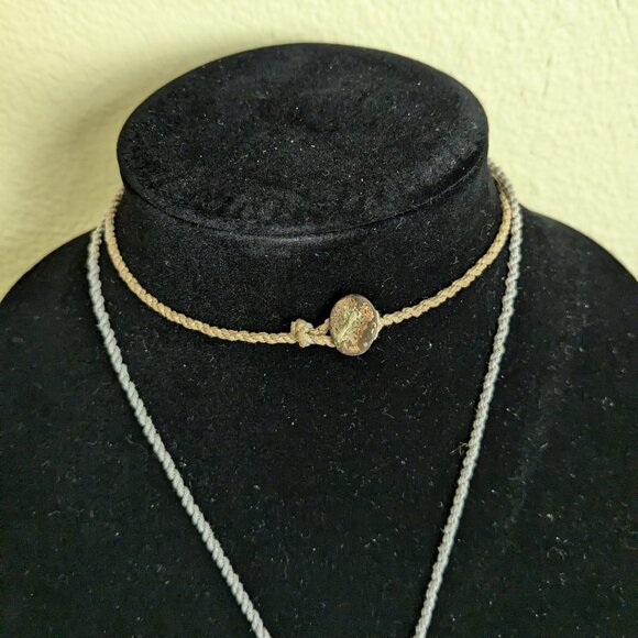 Crystal Smooth Rock Dangle Necklace Cottagecore Farmhouse Fairy Boho Hippie - Picture 2 of 6